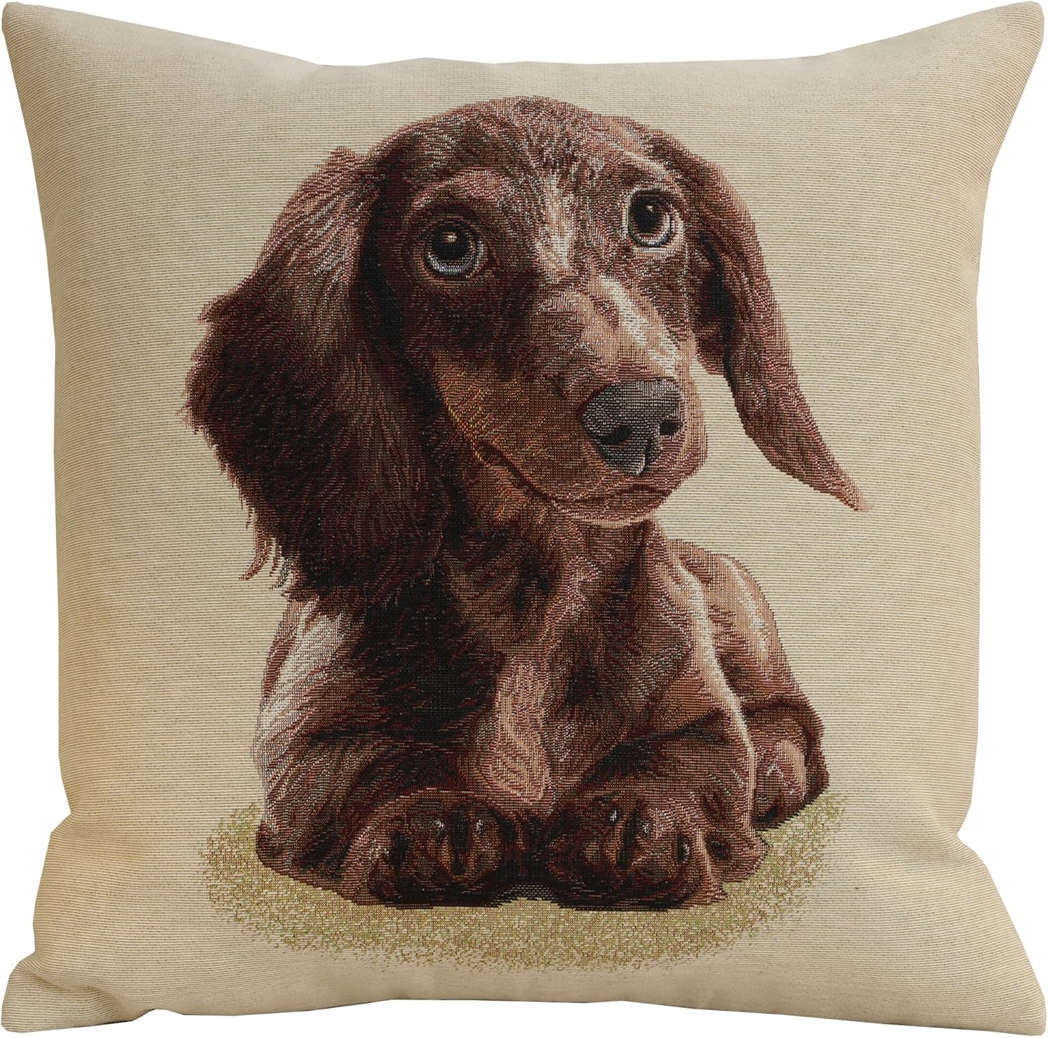 Charlotte Home Furnishings Decorative Throw Pillow Covers 18x18 in, German Shephard Dog Pillow Cover, Home Decor Couch Pillow Cover, Living Room Tapestry Pillow Cover, European Cotton Jacquard Woven