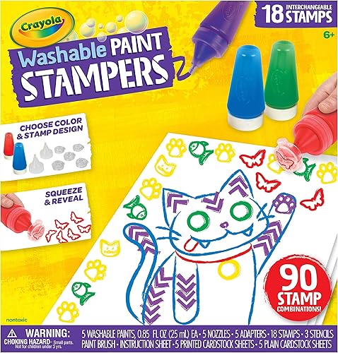 Miniatura 6 de Crayola Sellos de pintura lavables, juego de pintura para niños, regalo para niños y niñas, edades de 6, 7, 8, 9 años
