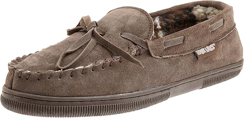 MUK LUKS Men's Paul Printed Berber Suede Moccasin Slipper