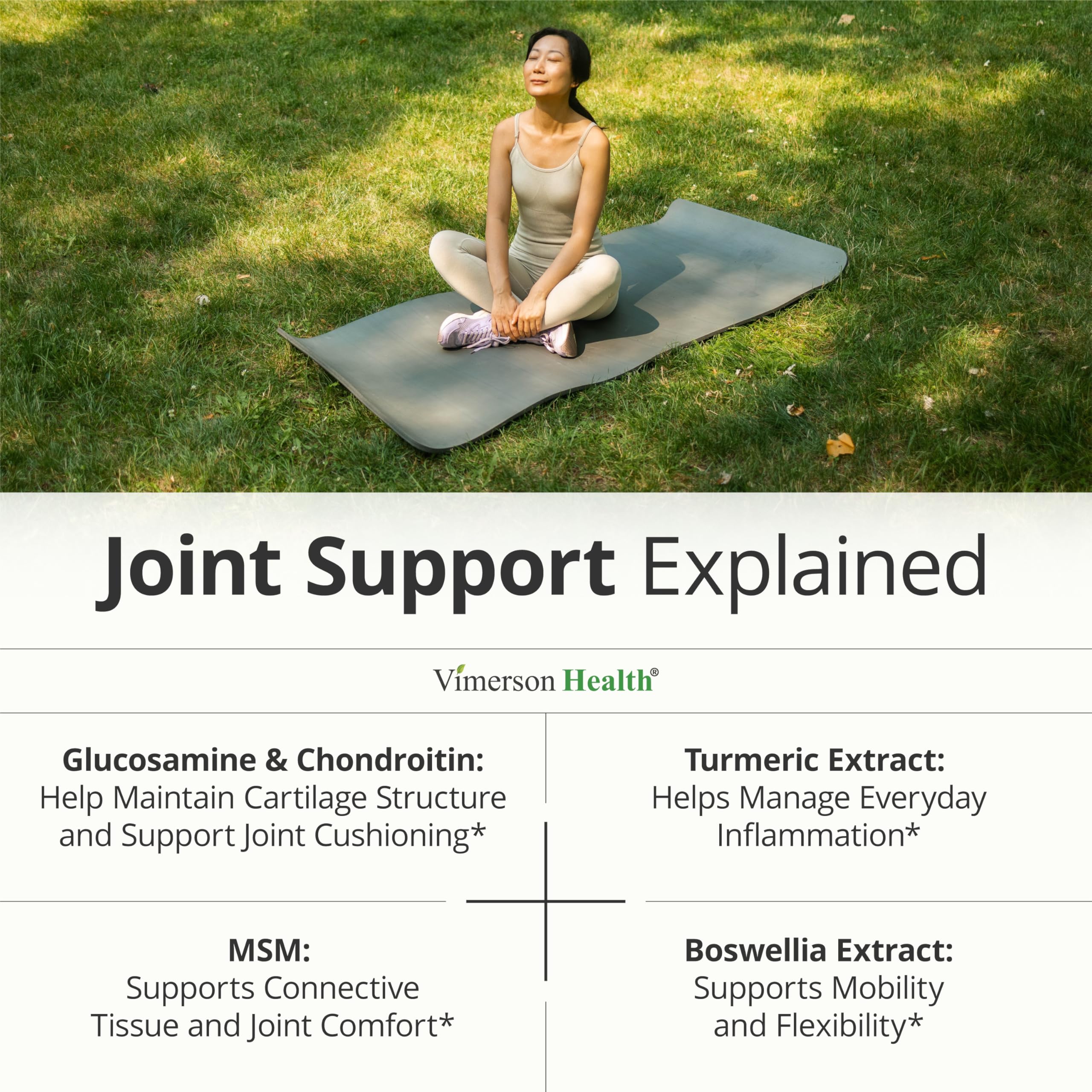 Glucosamine Chondroitin MSM β Joint Support Supplement for Women and Men with Glucosamine Sulfate 1500 mg, Chondroitin and MSM β for Cartilage, Joint Health and Flexibility β 90 Capsules - 4