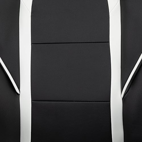 Miniatura 157 de Flash Furniture Juego de escritorio para juegos negro y silla de carreras blanco/negro con soporte para tazas, gancho para auriculares y soporte