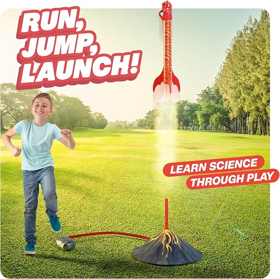 Ninja Blast Dinosaur Toy Rocket Launcher for Kids Toys for Kids 3-5 5-7 4-6 - Outdoor Toys for Kid Ages 4-8 - 3 4 Year Old Boy Birthday Gift - Gifts for Boys Age 3 4 5 6 Years Toy for Toddlers