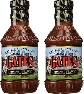 Gates Original Classic Kansas City BBQ Sauce, 18oz Bottles (Pack of 2) - Authentic Tomato-Based Flavor Enhancer