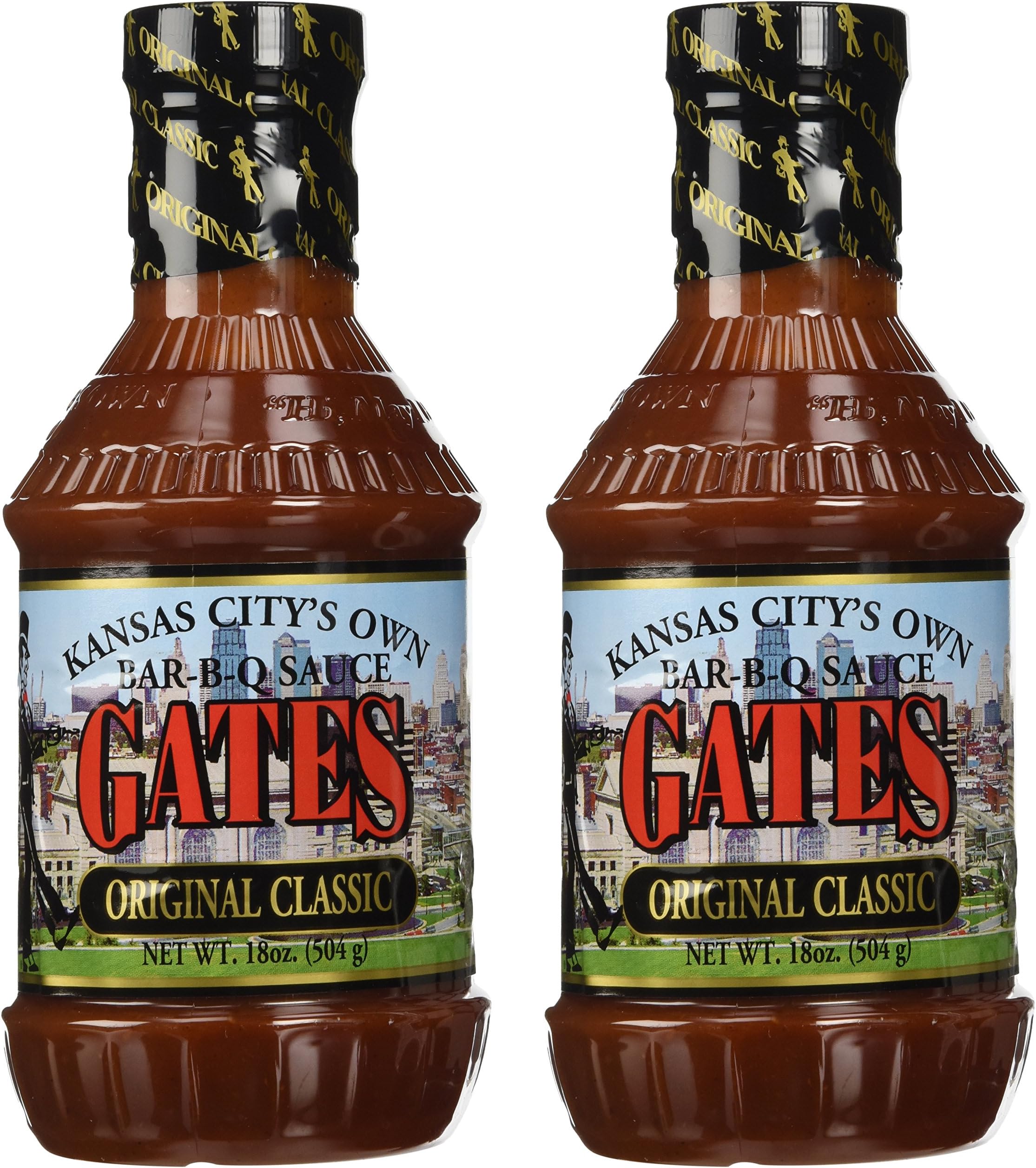 Gates Original Classic Bar-B-Q Sauce, 18 Ounce Bottle (Pack of 2), Kansas City Style Barbecue Sauce