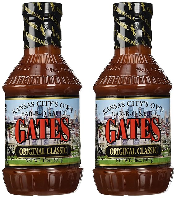 Gates Original Classic BarBQ Sauce, 18 Ounce Bottle (Pack of 2), Kansas City