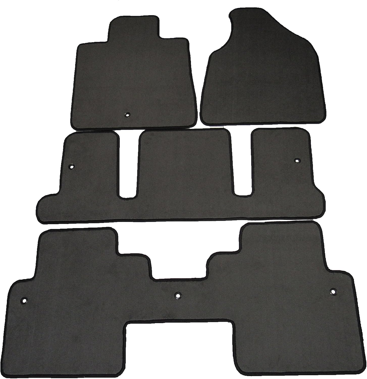 HCFM Custom Fit Floor Mats for GMC Acadia 20092017 Front