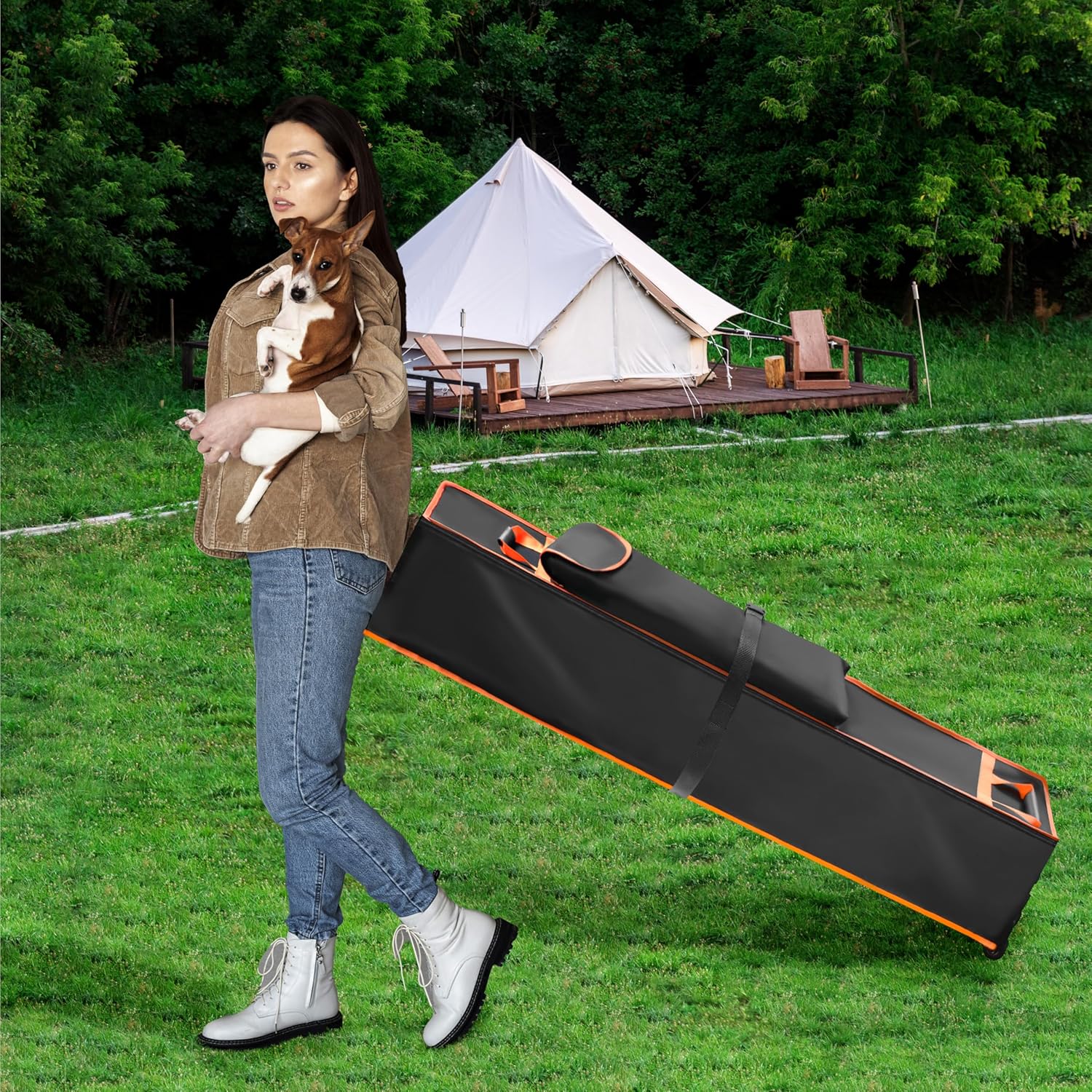 10 x 10 x 66in Canopy Bag Replacement for 10 x 10 Pop Up Canopy Tent with Roller Wheels - Canopy Carrying Bag with Handles - Pop Up Canopy Replacement Parts - 600D Waterproof Oxford Fabric