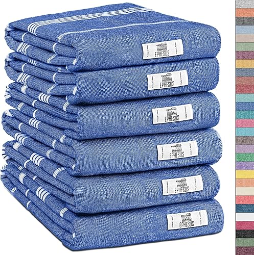 Miniatura 10 de Juego de 2 toallas de mano, 18 x 40 pulgadas, algodón turco, toalla de mano decorativa turca para baño, cocina, invitados, cara, cabello, té, paño