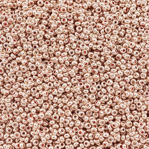 Miniatura 9 de Craftdady 110 Cuentas redondas de cristal de oro metálico de 0.091 in pequeña bola redonda suelta cuentas espaciadoras de pony alrededor de 5300