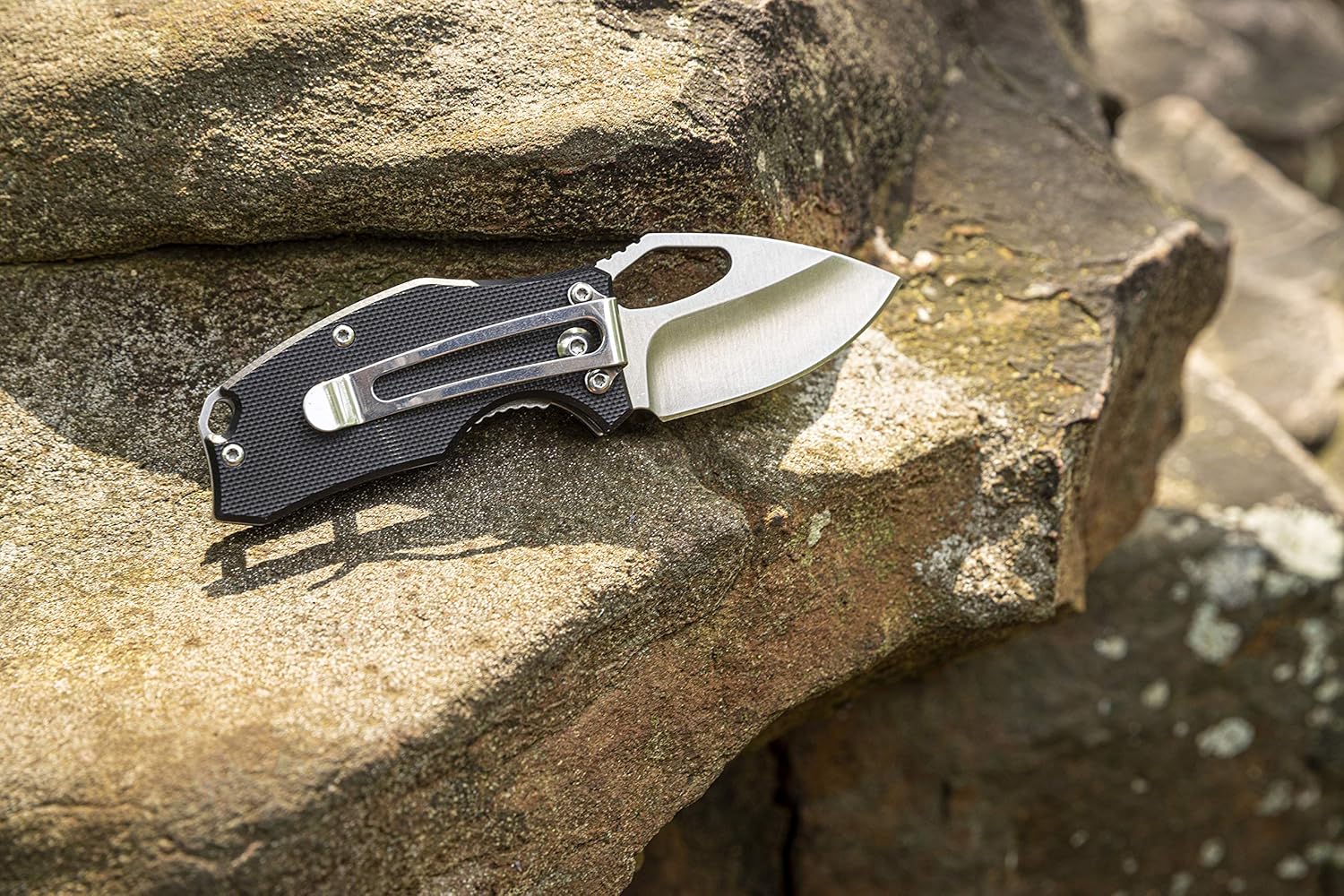 Smith's 51119 Lil Choncho 2.2” Drop Point Pocket Knife - 400 Stainless Steel Blade + Rugged G10 Handle - Pocket Clip + Landyard Hole EDC - Thumb Slot for Easy Opening
