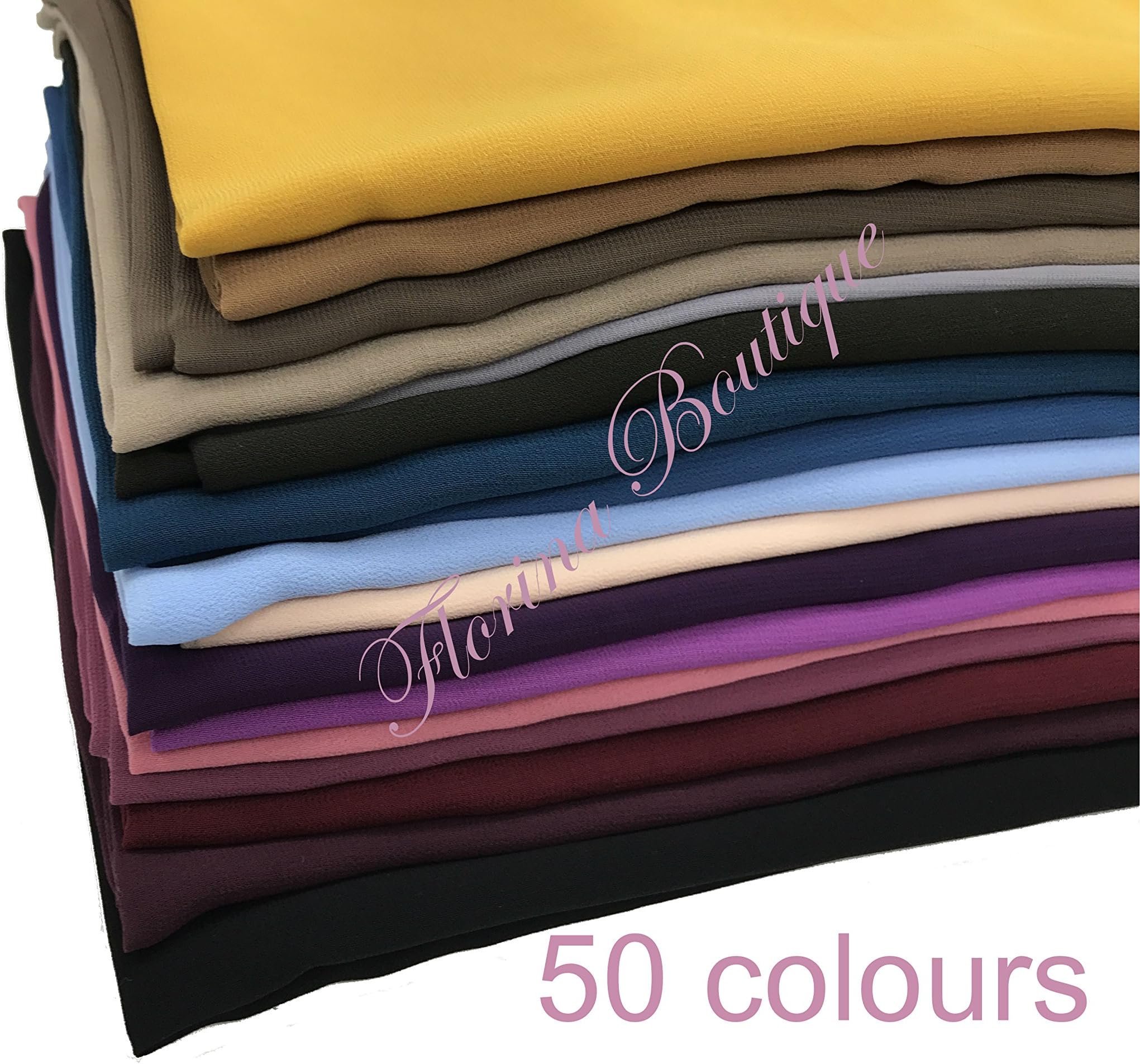 Plain Chiffon Hijab Scarf shawl wrap Lovely material 40 colors