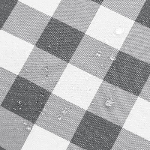 Miniatura 3 de Hiasan Mantel redondo impermeable a cuadros para comedor y exteriores día de campo cubierta de mesa tipo cuadros escoceses.