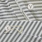 Striped Duvet Cover Set King Size 3 Piece 100% Washed Cotton Linen Feel Natural Wrinkled Bedding Comfy Breathable (King, Classic Stripe-Dark Grey/White)