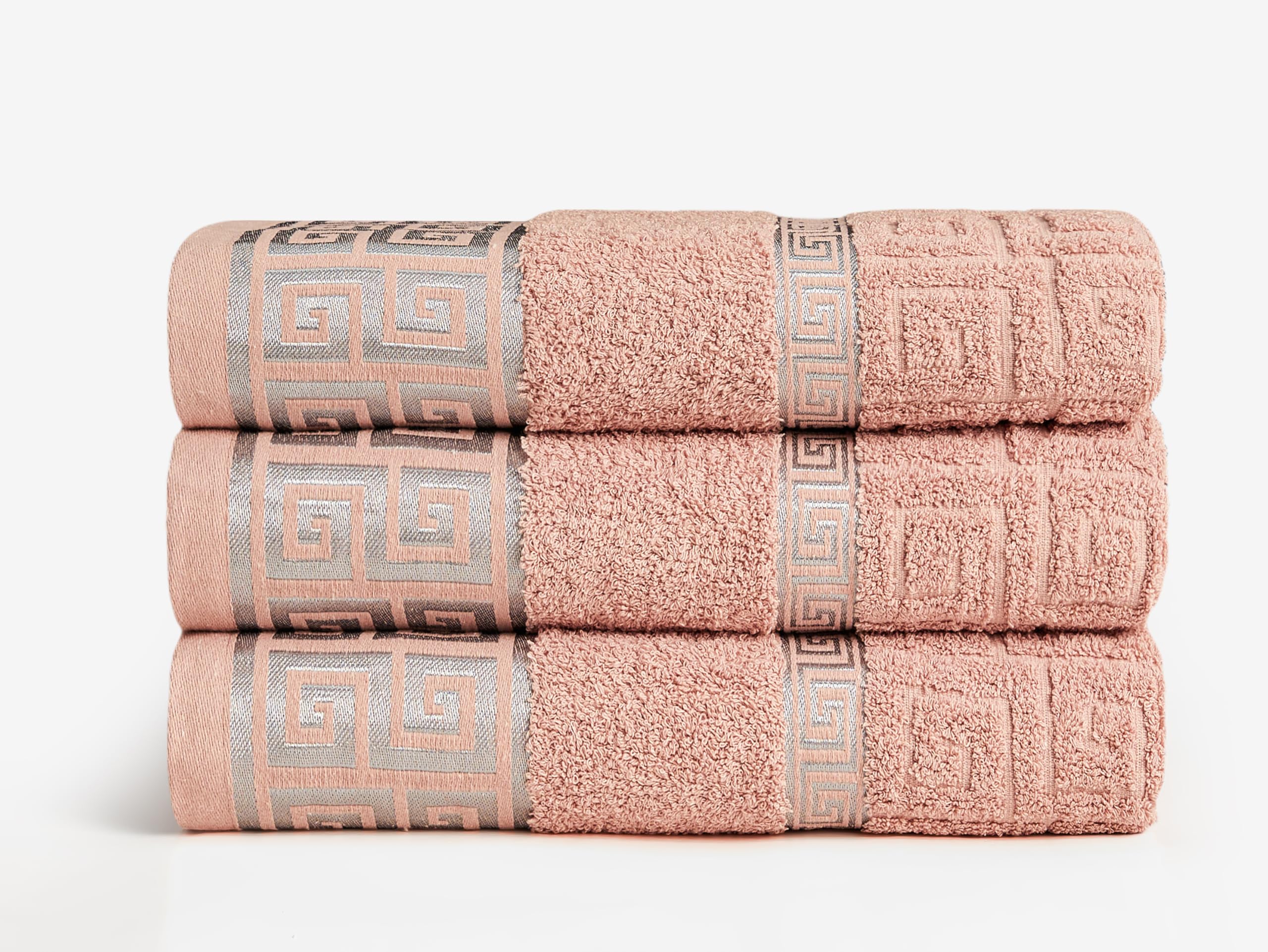 GC GAVENO CAVAILIA Towels Bath Sheets 3-Pack - Bath Sheets Extra Large Super Soft Egyptian Cotton Towels - Hotel Quality Quick Dry & Highly Water Absorbent Towel Set Bath Sheet 90x150 Cm, Pink