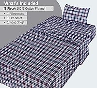 Vista 291 de RUVANTI Flannel Sheets Twin Size - 100% Cotton Double Brushed Twin Sheets Set, Deep Pockets 16 Inches, All Seasons Breathable & Extra Soft Bed Bali