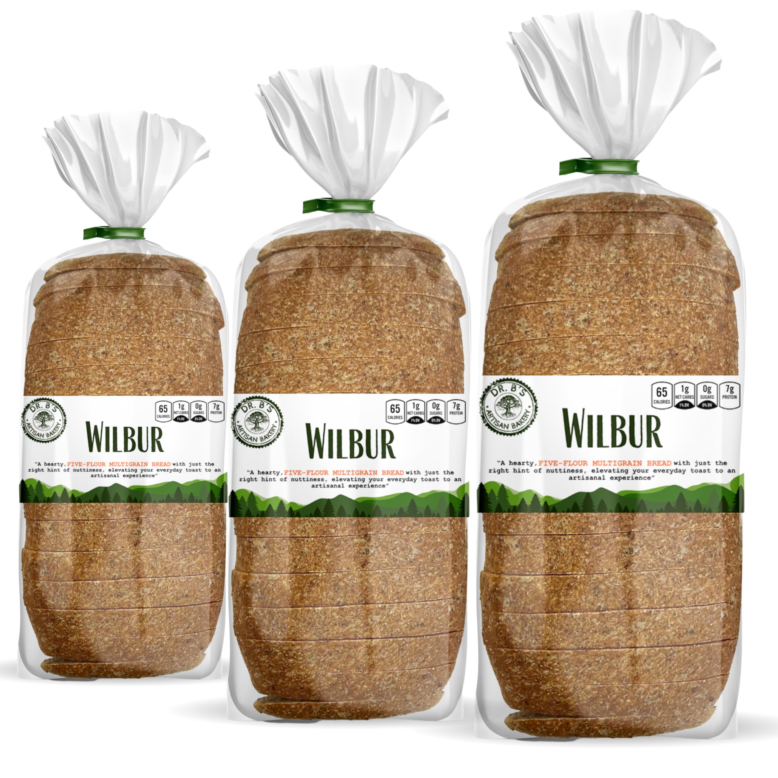 Dr. B's Multigrain Bread | 2g Net Carbs & 7g Protein | Low Calorie, Vegan, Sugar Free | Fresh, Sliced, Keto & Low Carb Bread Loaf ((3 Pack (16 oz), Plain)