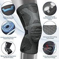 Vista 2 de NEENCA - Rodillera profesional de compresión, tecnología de punto horizontal, grado médico, para desgarro de menisco, ligamento anterior cruzado