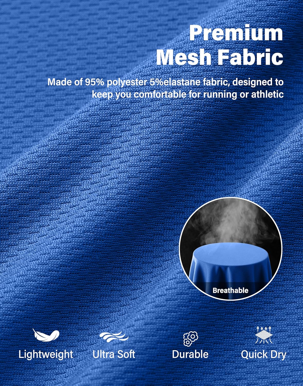 G Gradual Men's 5"/ 7"/ 9" Workout Running Shorts Quick Dry Lightweight Gym Shorts with Zip Pockets - Image 7