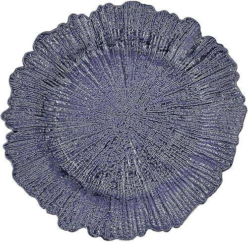 Tiger Chef - Platos base redondos de 13.0pulgadas con borde festoneado, ideales para cena de boda, recepción, mesa.