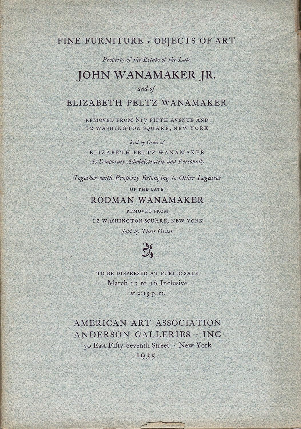 Fine Furniture, Objects of Art Property of the Estate of the Late John