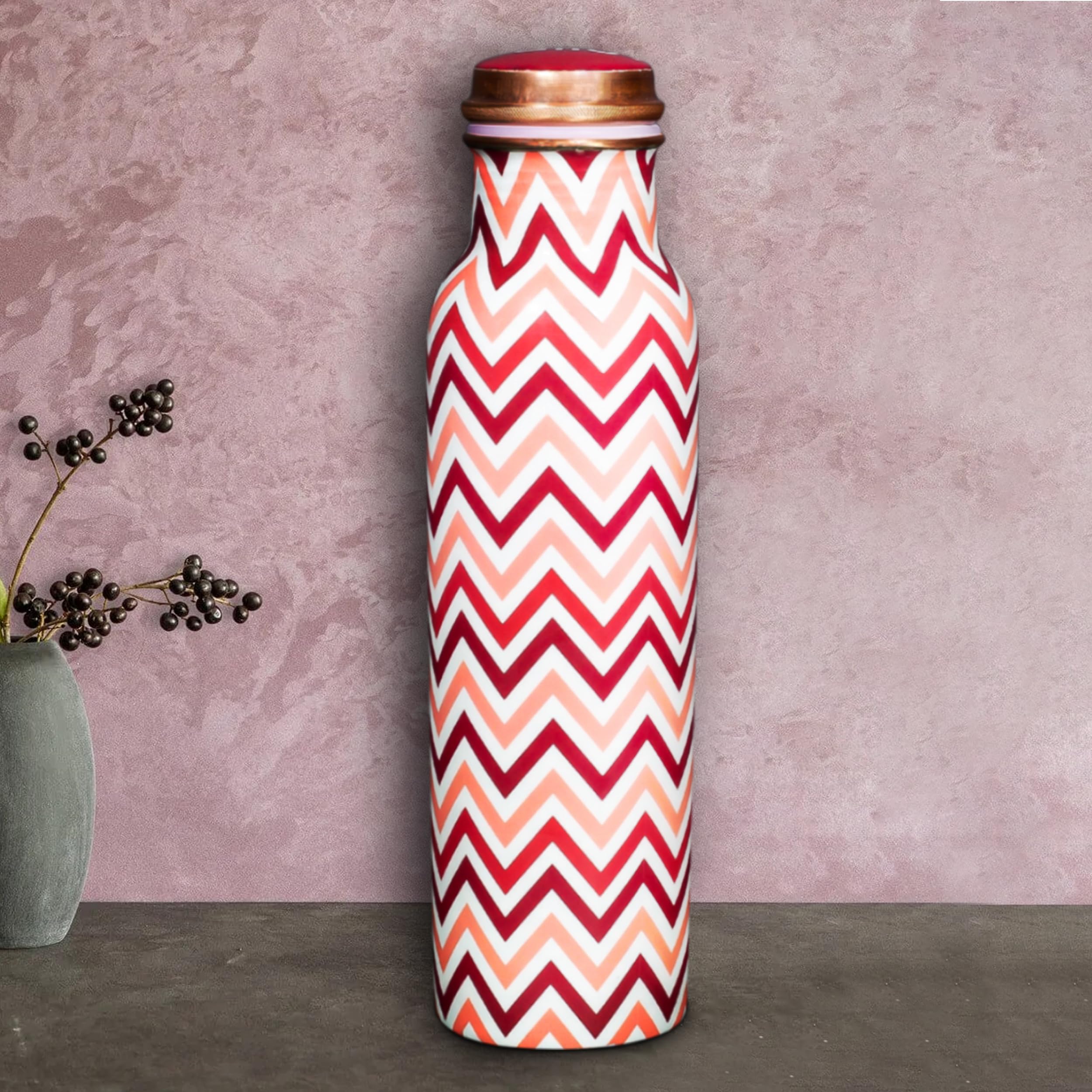 Allo Pure Copper Water Bottle - 1L Leakproof -12