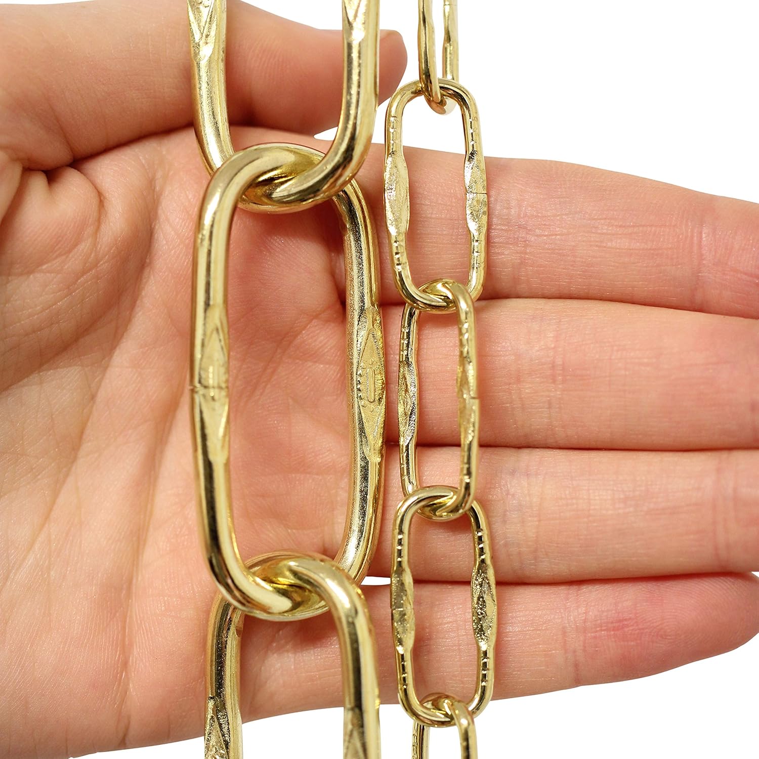 RCH Hardware CH-S58-20-AB-164 Steel Chandelier Chain 14 Gauge, Antique Brass (164 Foot Reel)
