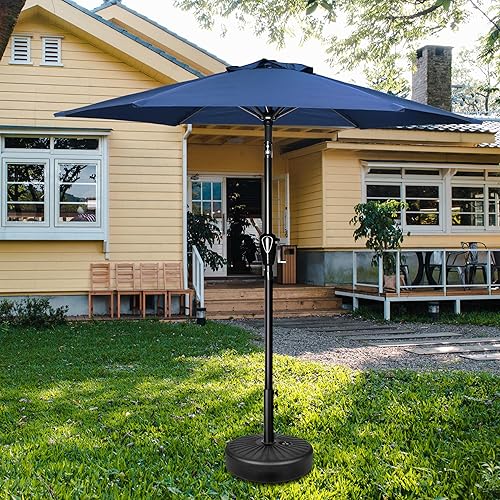 Miniatura 7 de HealSmart Base de sombrilla de patio de 20 pulgadas, 50 libras, duradera, rellenable, soporte resistente para césped al aire libre, cubierta, junto