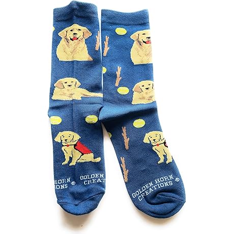 Golden Retriever Dog Ladies Novelty Socks