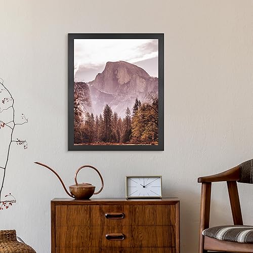 Vista 772 de MCS Studio Gallery Marco para póster de 16 x 24 pulgadas, imitación de veta de madera de color negro, colgar en horizontal o vertical, grande