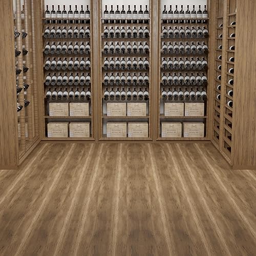 Miniatura 68 de Oxdigi Rollo de vinilo autoadhesivo para suelos de 24 x 393 pulgadas / 64 pies cuadrados, tablones de vinilo autoadhesivos para suelos de madera