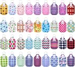 Duufin 72 Pièces Supports d'assainissement des mains Embouteillettes de voyage vides, y compris 36 Pièces claires bouteilles rechargeables et 36 Pièces Porte porte-clés pour l'assainissement des mains pour le sac à dos et la Purse (modèles assortis)