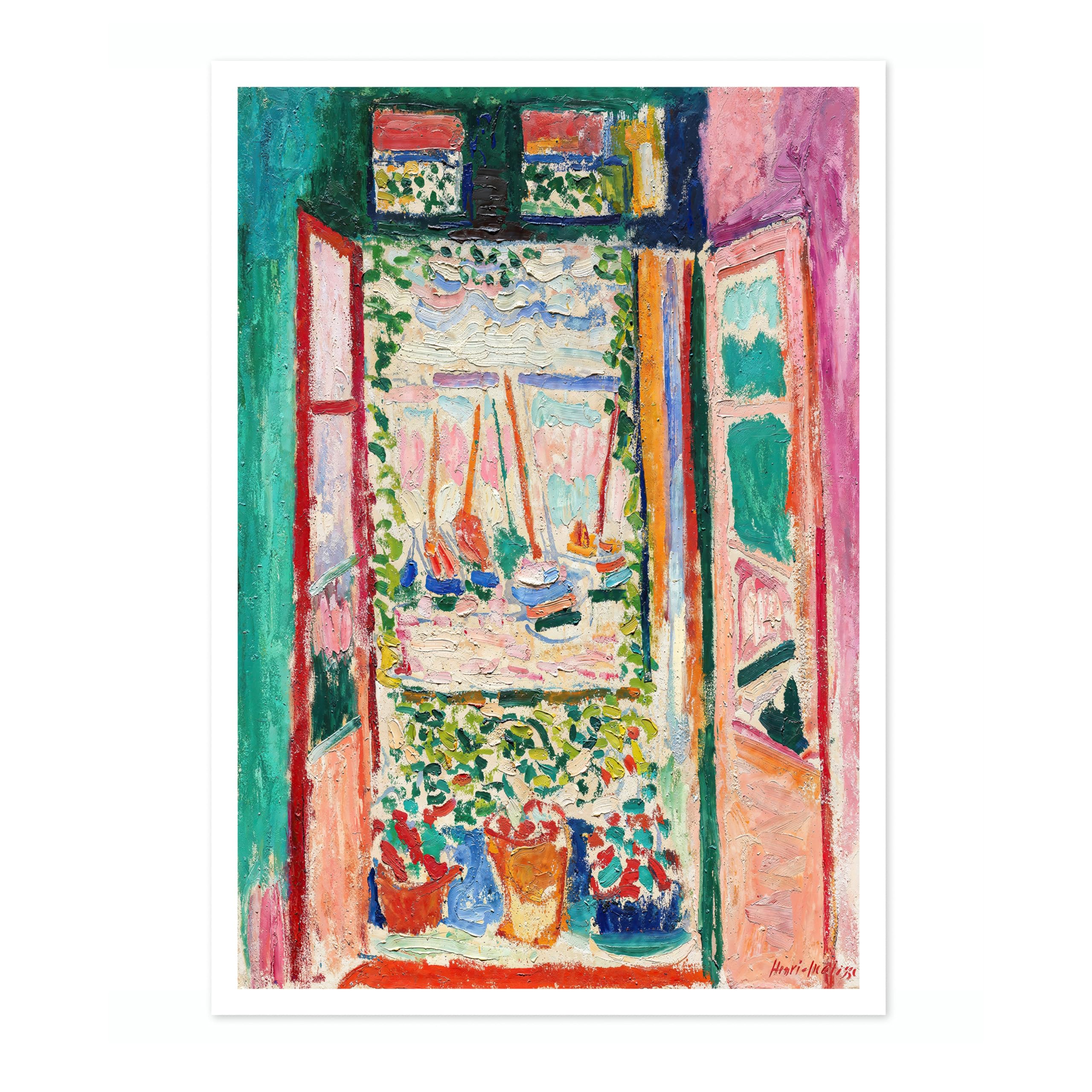 The Open Window Henri Matisse Poster. Classic Art Painting Print, Art Exhibition Neutral Wall Art