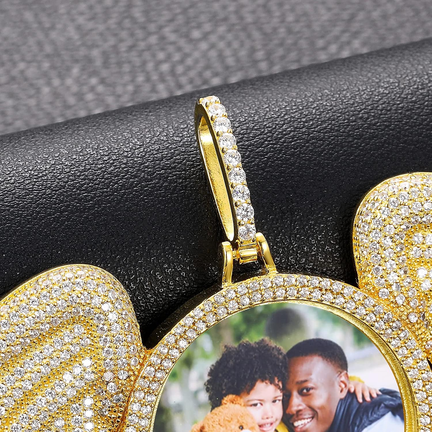 Miniatura 4 de Gugots Collar de plata de ley 925 con foto personalizada colgante de foto personalizado oro helado plata y memoria cadenas de imagen personalizadas