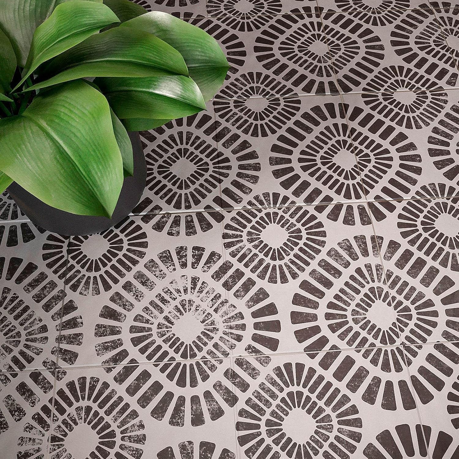 Avenue Wall Stencil- Large Geometric Wall Stencils -Wall Stencils for painting Large Pattern- Reusable Concrete Patio Floor Stencils- 238_L