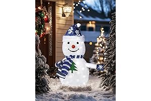 An Invigorating Holiday Presence - 2FT Pre-Lit Pop-Up Snowman for Cheerful Christmas Decorations