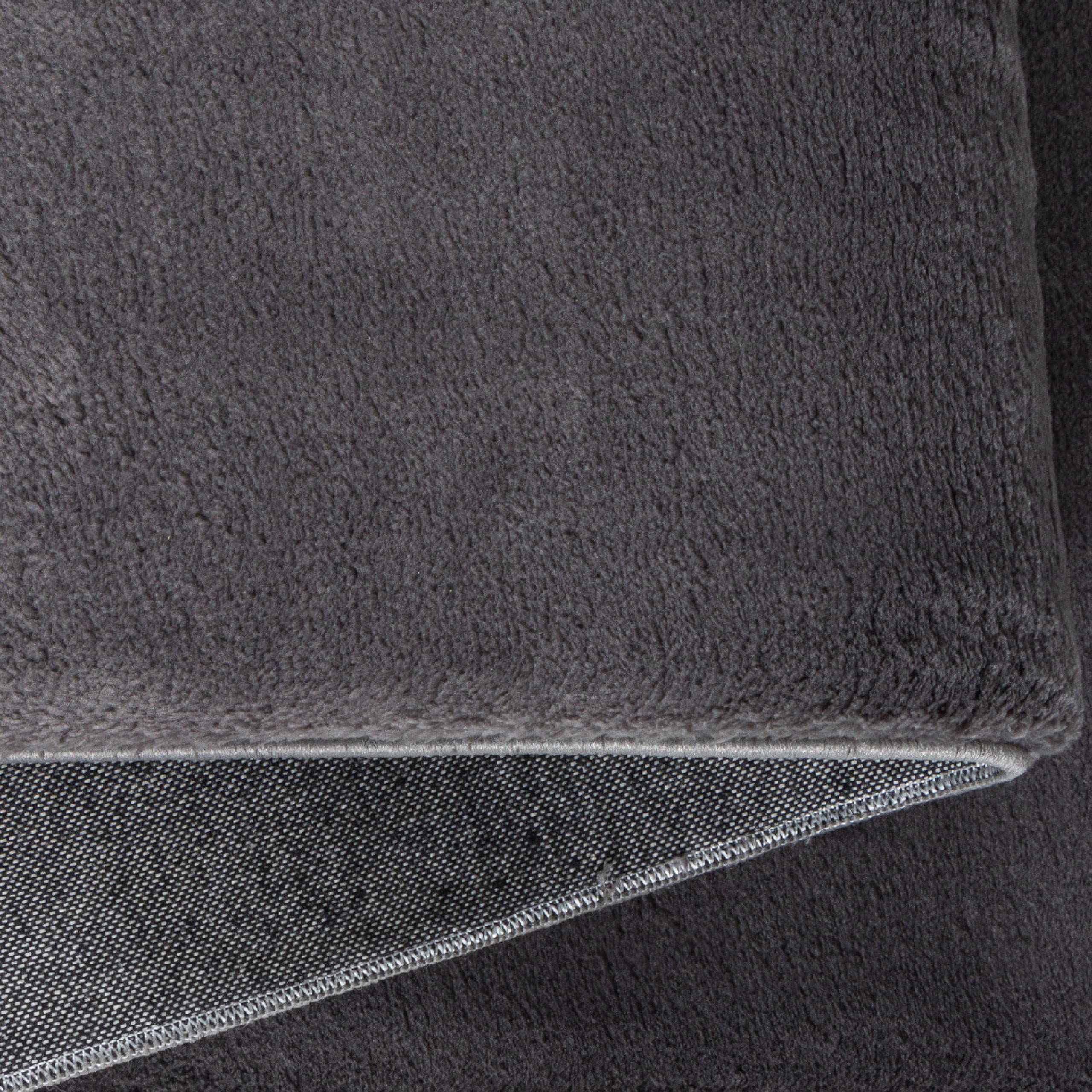 Teppich-Traum Alfombra de Diseño Oscuro por Salón | Suelo Radiante o.k. | en Antracita, 80x150 cm