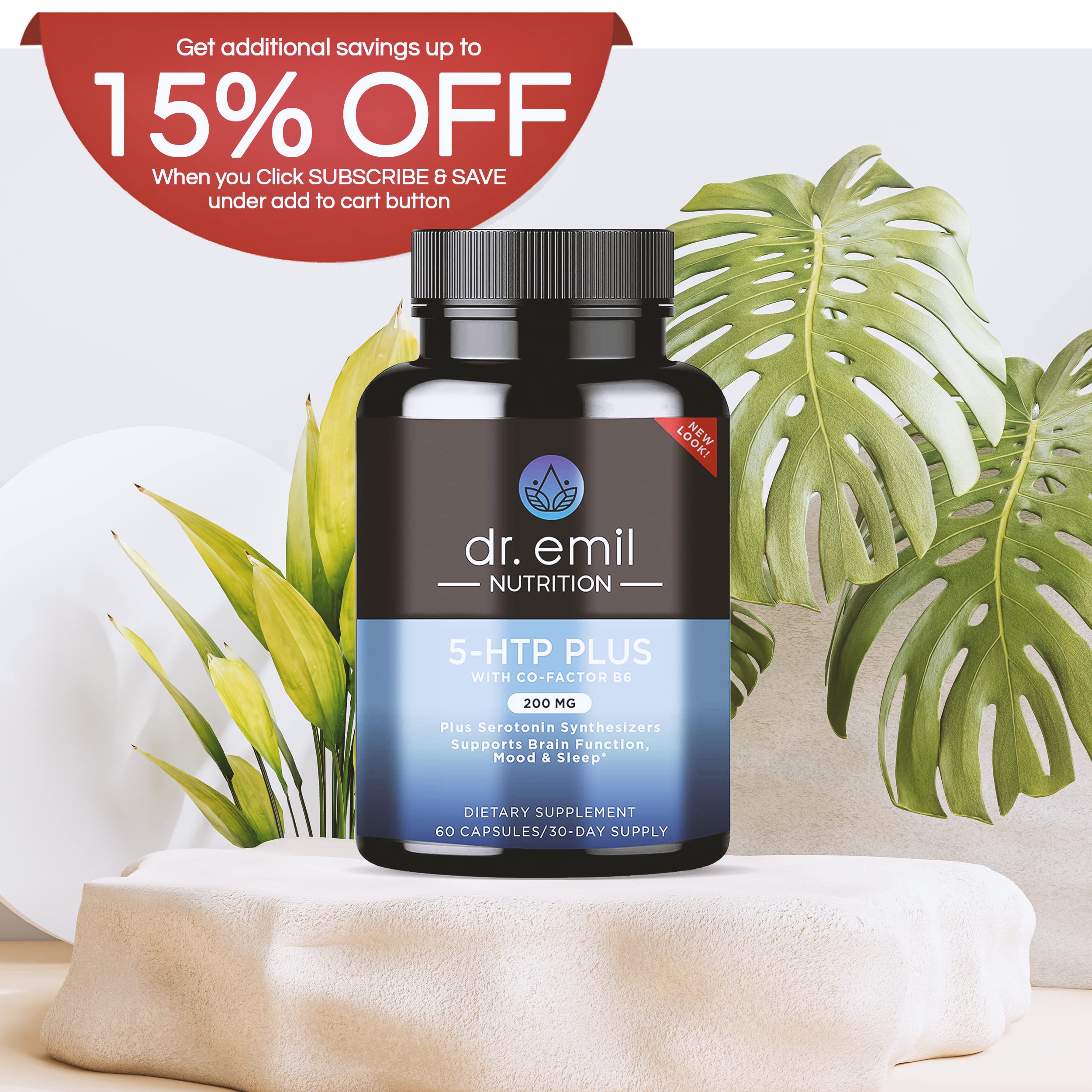 Buy Dr. Emil Nutrition 200 MG 5HTP Plus Formula for Mood, Stress, and