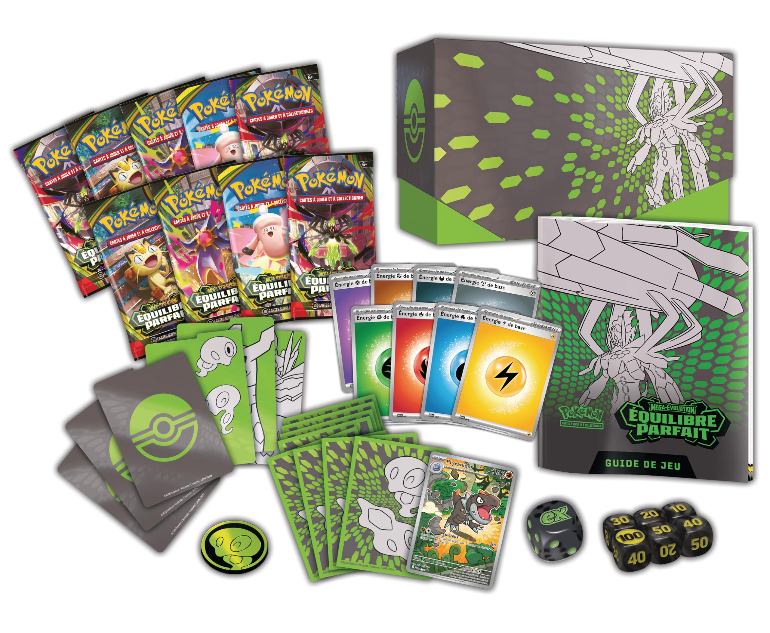 Pokémon : Coffret Dresseur d’élite Méga-Évolution – Équilibre Parfait (1 Carte Promo entièrement illustrée, 9 boosters et des Accessoires de Jeu Premium) du JCC Pokémon