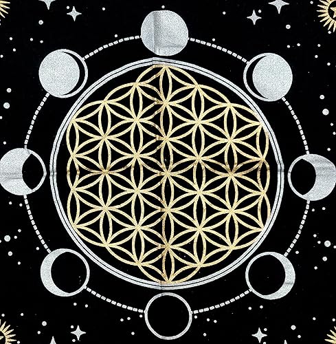 Miniatura 2 de Mantel de altar dorado con diseño de búho salvaje, diseño de brujería y búho salvaje, mantel cuadrado Wicca Wicca espiritual sagrado para mesa