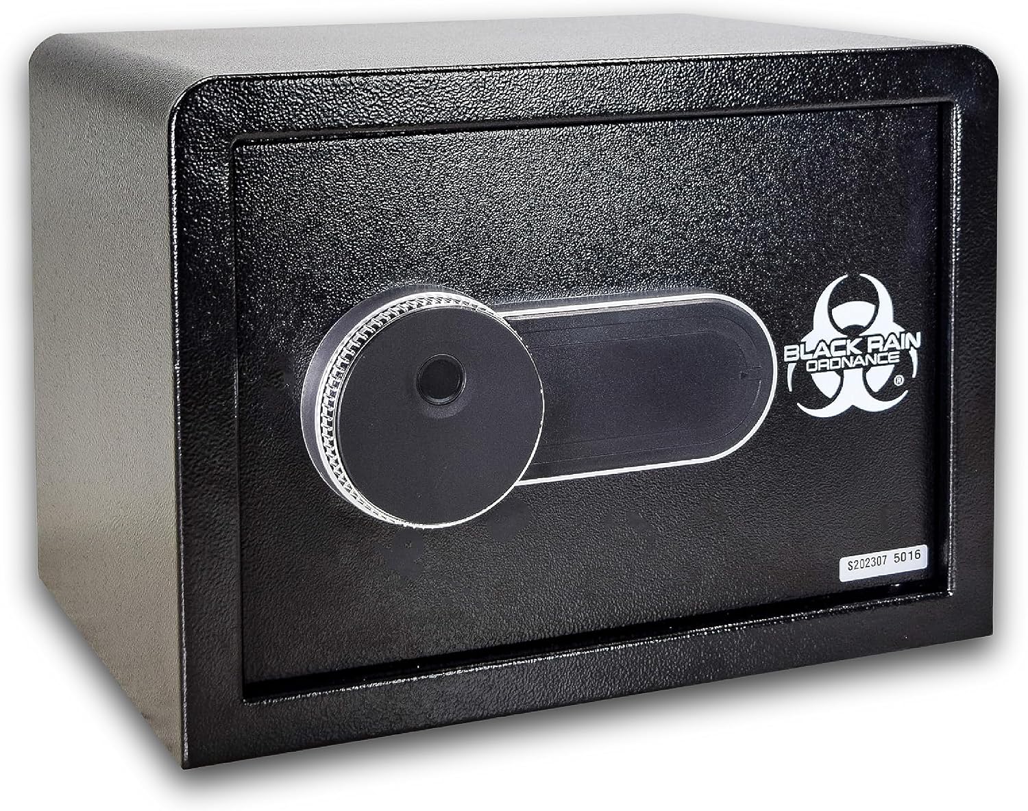BLACK RAIN ORDNANCE Biometric Security Safe 13.5"x10.5"x7" - Fingerprint Scanner & Key Access, 100 User Capacity, Steel Construction, Home Office Gun Jewelry Document Safe