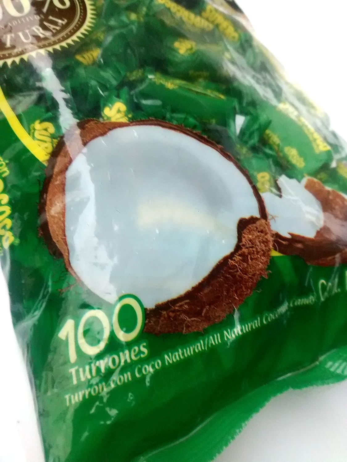 Turron Supercoco - 100 units - All Natural Coconut Candy by Supercoco