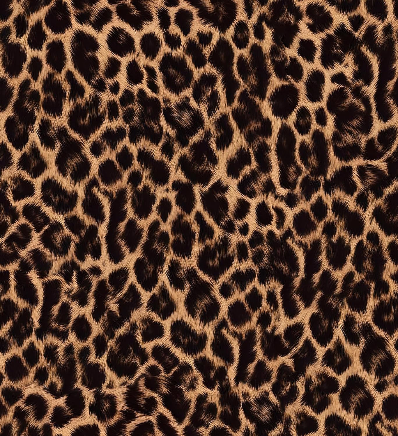Stickyart 17.5"x276" Leopard Print Wallpaper Peel and Stick Luxury Faux Fur Cheetah Wallpaper Removable Vintage Leopard Contact Paper Self Adhesive Wild Animal Print Wall Paper for Bedroom Walls