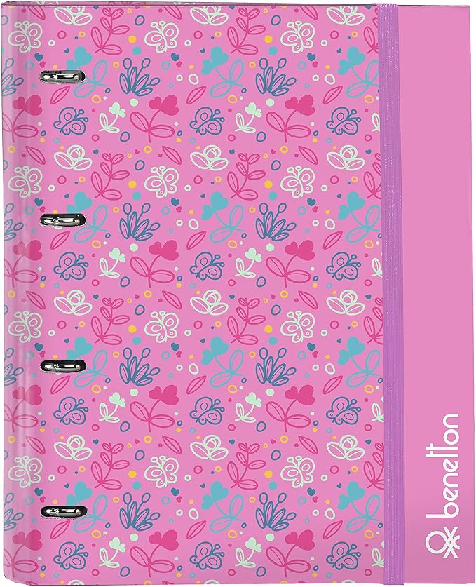 Carpeta 4 Anillas de 30mm Benetton con 100 Hojas A4