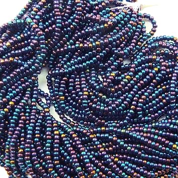 Seed Beads 11/0 Czech Metallic Blue Iris one Hank Pack Preciosa