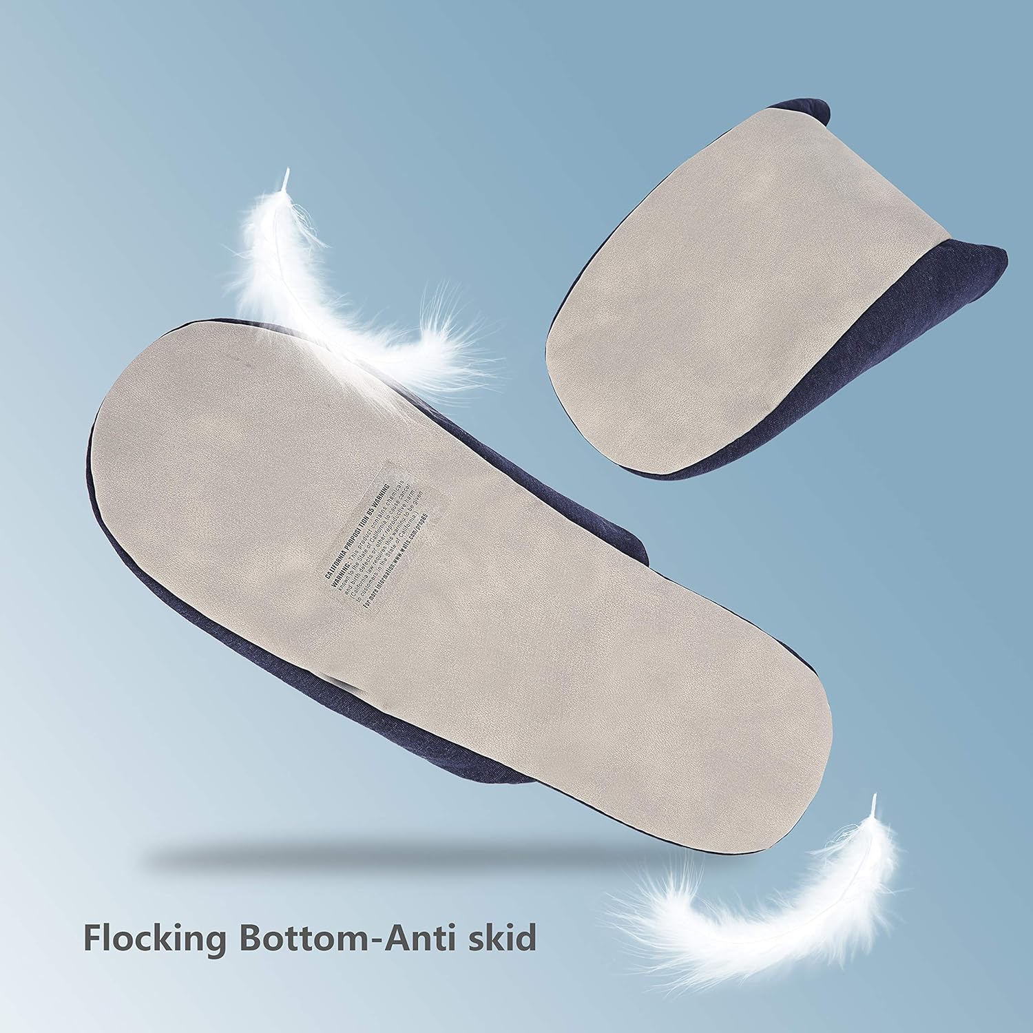 BUXTON Cozy Lightweight and Memory foam Indoor Slippers for Womens and Mens(unisex), Foldable Slippers with Mesh bag-For Home,Travel,Spa and Hotel - Image 3