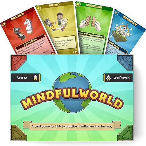 Miniatura 1 de Mindfulworld Mindfulness for Kids - Juego de terapia de cartas para niños Actividades de aprendizaje socioemocional - Juegos de terapia de