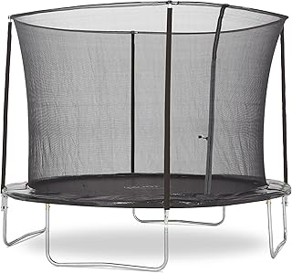 Plum 8ft / 10ft Kids Garden Trampoline with safety net enclosure inside the springs for better protection for children springsafe (10ft), Black