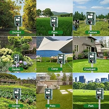 Amazon.co.jp: 超音波動物忌避剤、屋外ソーラーパワーリス抑止