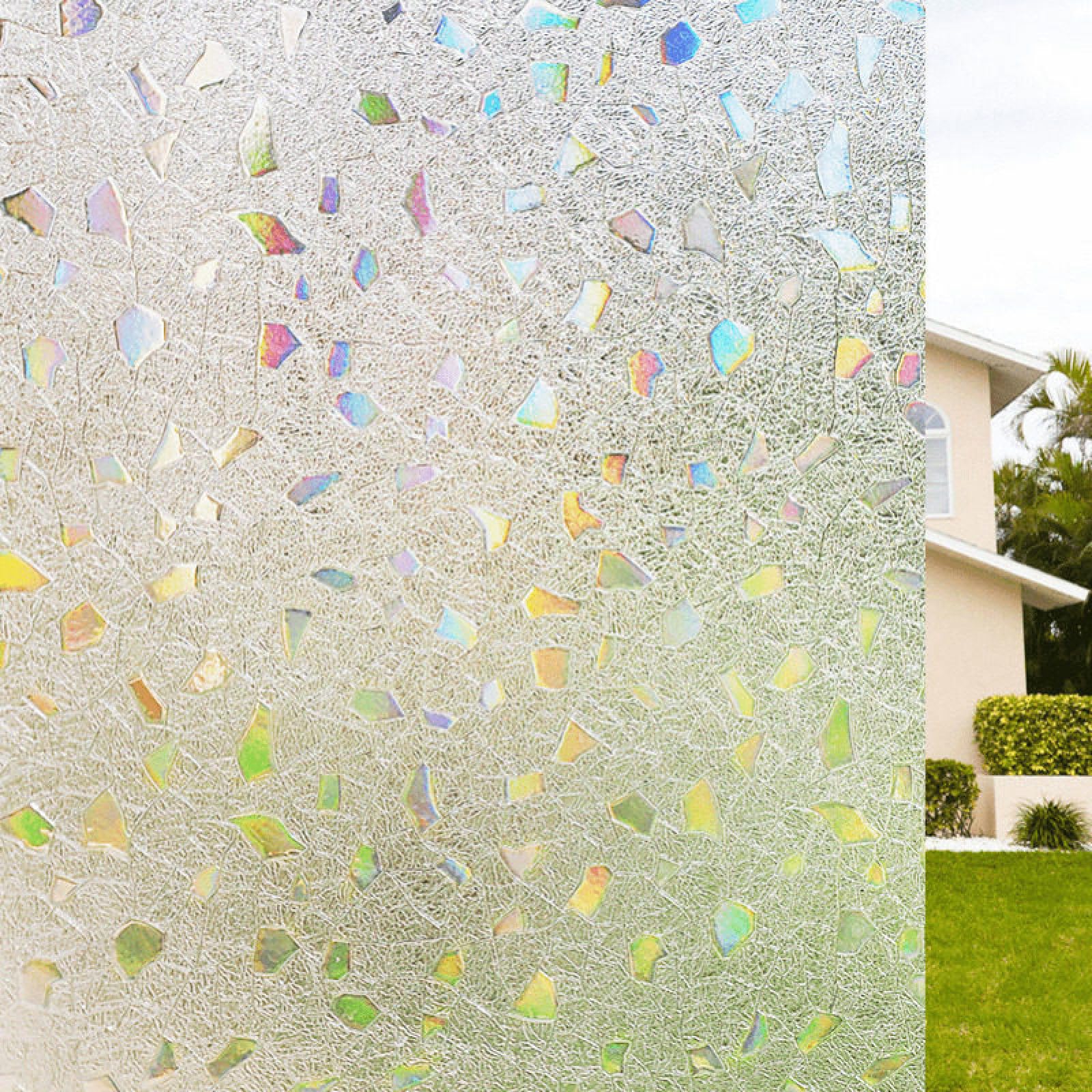 Pellicola Vetri Finestre 90X200CM Frosted Pellicola Adesiva Per Vetri Oscurante,Autoadesiva,Pellicole Per Vetri Anti Uv,Privacy Finestre Per Casa/Ufficio