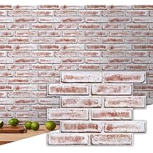 Commomy 3D Peel and Stick Faux Brick Wall Panels - 10pcs 15.74" x 11.8"